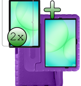 BASEY. BASEY. Samsung Galaxy Tab A9 Plus / A11 Plus Kinderhoes Met 2x Screenprotector - Paars