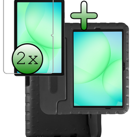 BASEY. BASEY. Samsung Galaxy Tab A9 Plus / A11 Plus Kinderhoes Met 2x Screenprotector - Zwart