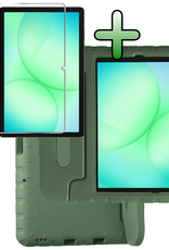 BASEY. BASEY. Samsung Galaxy Tab A9 Plus Kinderhoes Met Screenprotector - Donkergroen