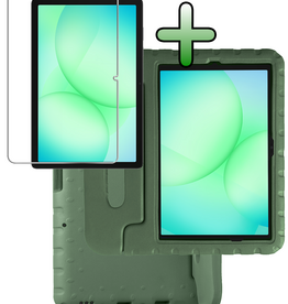 BASEY. BASEY. Samsung Galaxy Tab A9 Plus / A11 Plus Kinderhoes Met Screenprotector - Donkergroen
