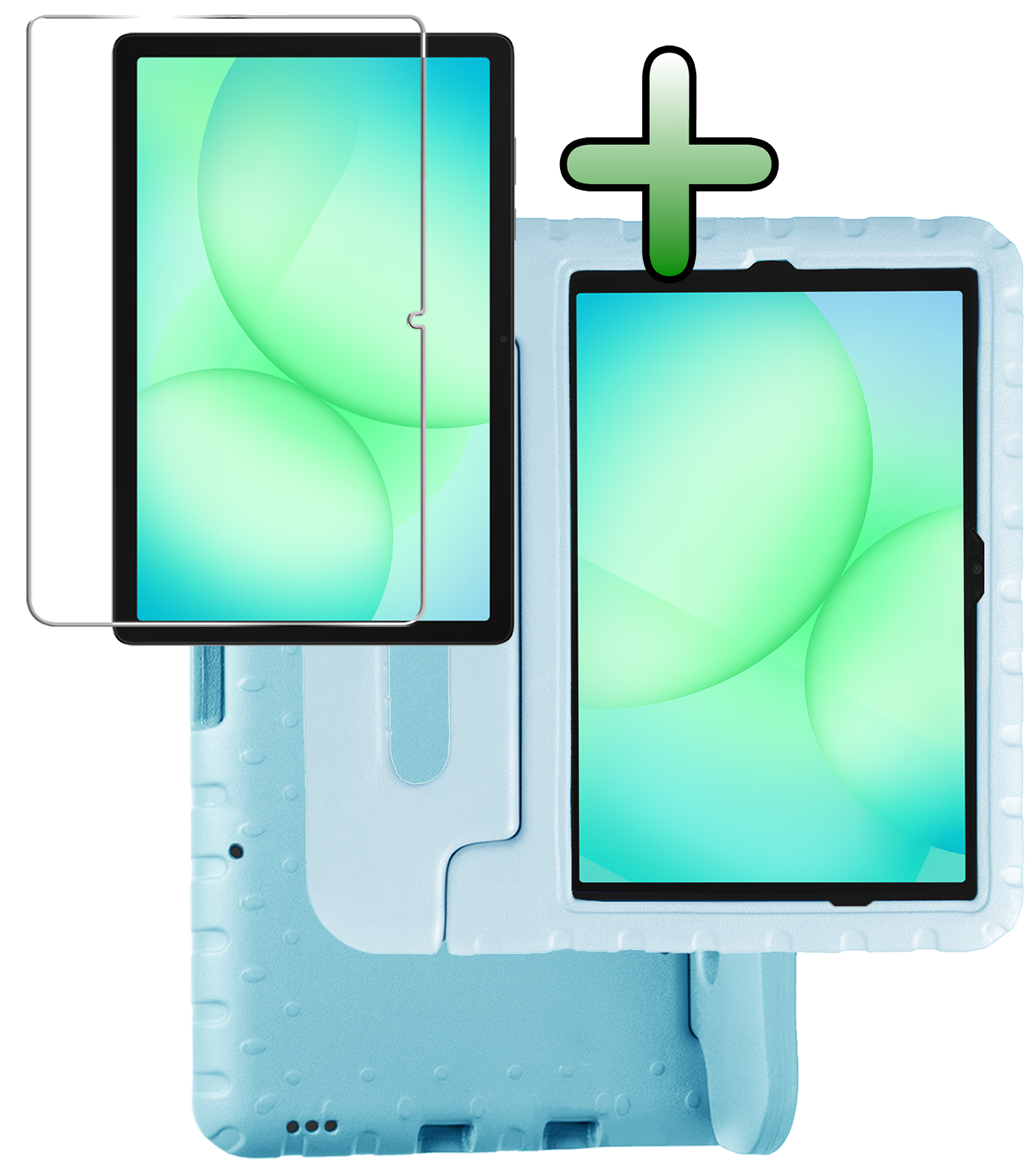 BASEY. BASEY. Samsung Galaxy Tab A9 Plus Kinderhoes Met Screenprotector - Sky