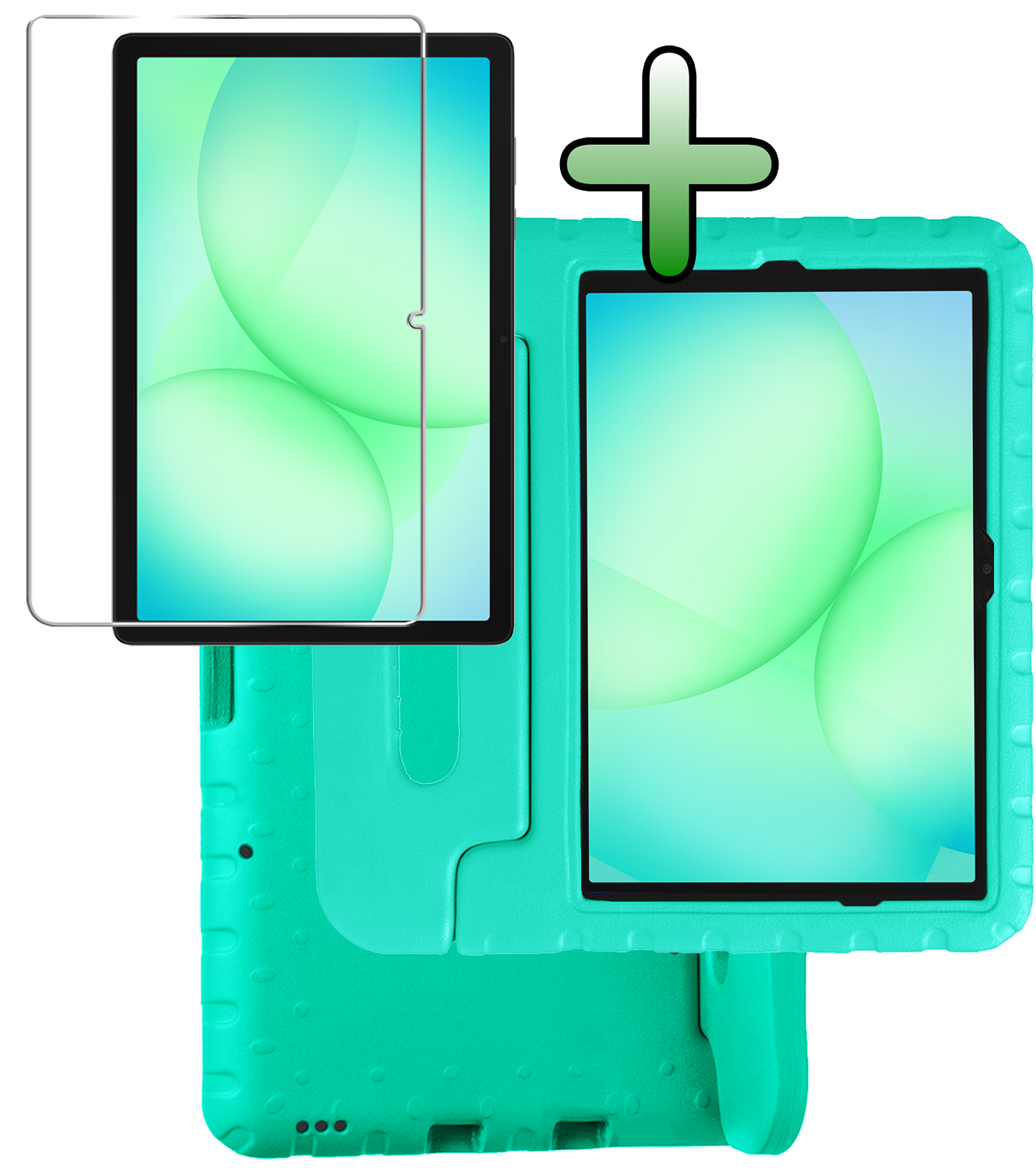 BASEY. BASEY. Samsung Galaxy Tab A9 Plus Kinderhoes Met Screenprotector - Turquoise