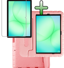 BASEY. BASEY. Samsung Galaxy Tab A9 Plus / A11 Plus Kinderhoes Met Screenprotector - Zalm