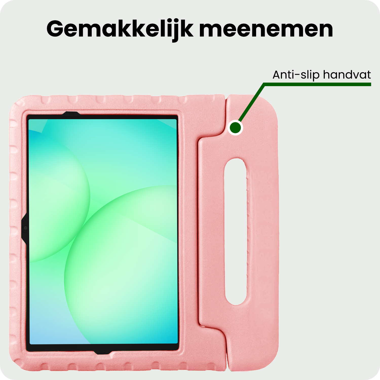 BASEY. BASEY. Samsung Galaxy Tab A9 Plus Kinderhoes Met Screenprotector - Zalm