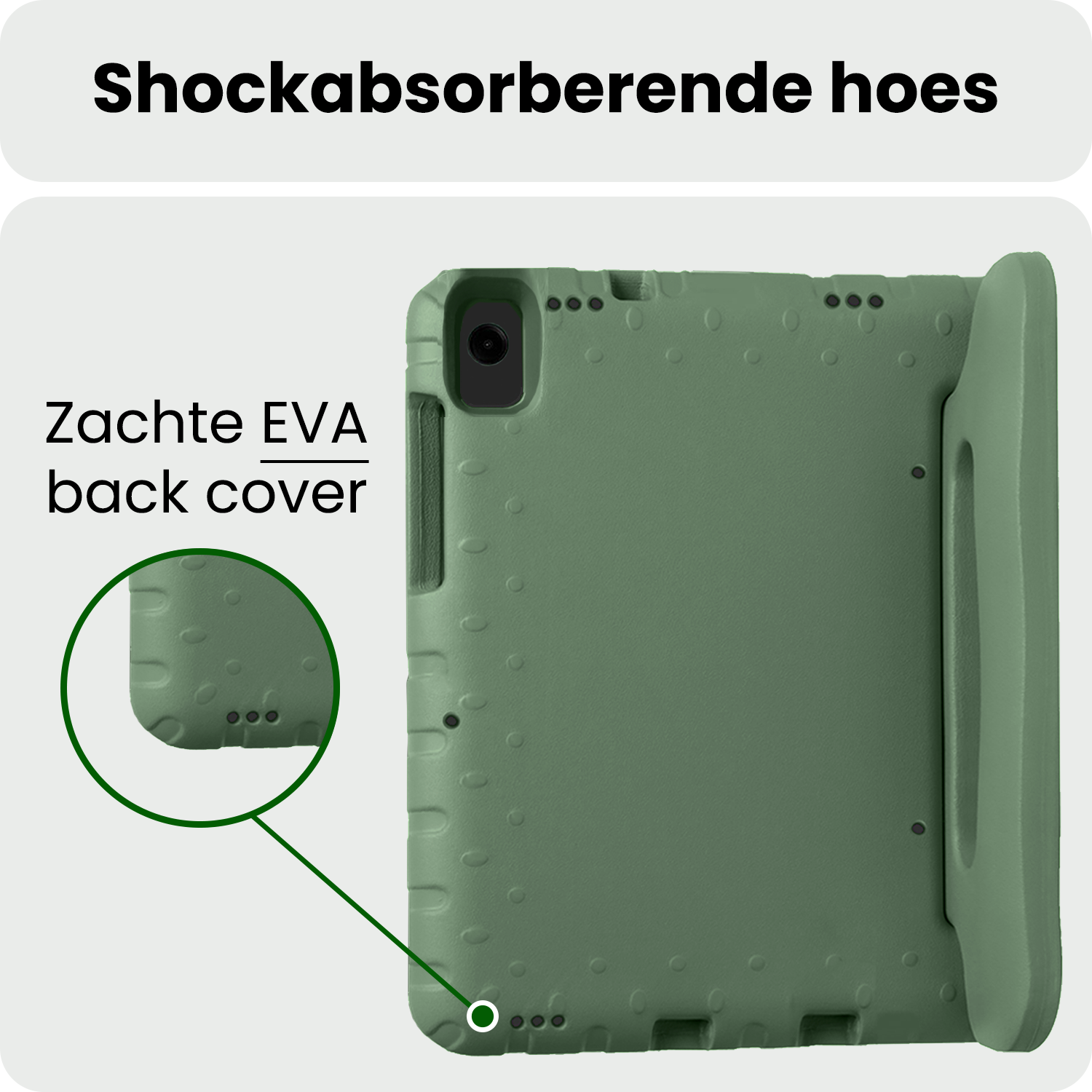 BASEY. BASEY. Samsung Galaxy Tab A9 Plus Kinderhoes Met 2x Screenprotector - Donkergroen