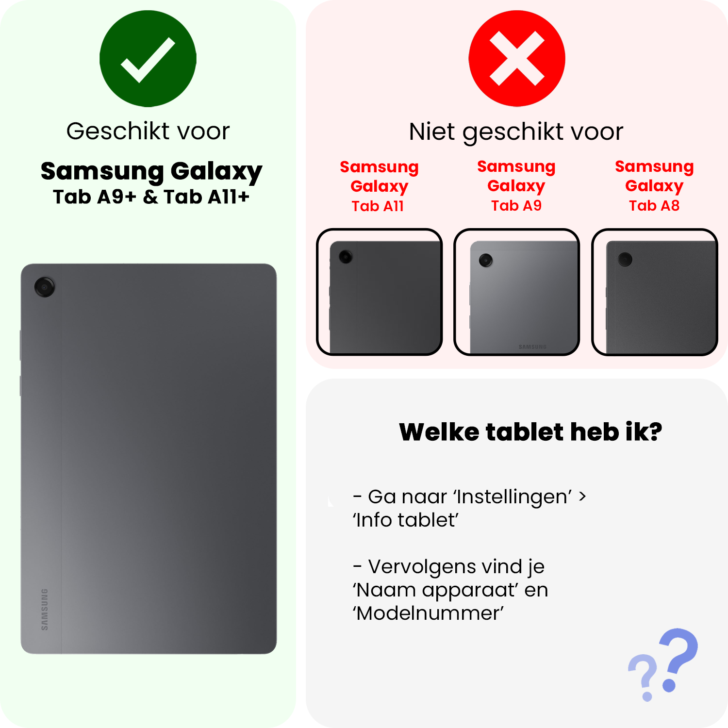 BASEY. BASEY. Samsung Galaxy Tab A9 Plus Kinderhoes Met 2x Screenprotector - Sky