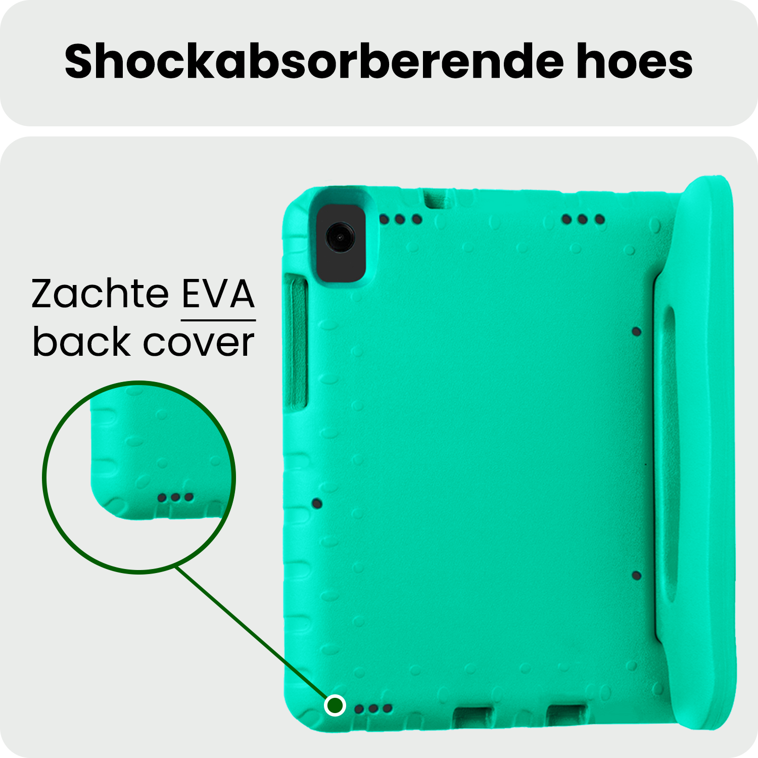 BASEY. BASEY. Samsung Galaxy Tab A9 Plus Kinderhoes Met 2x Screenprotector - Turquoise