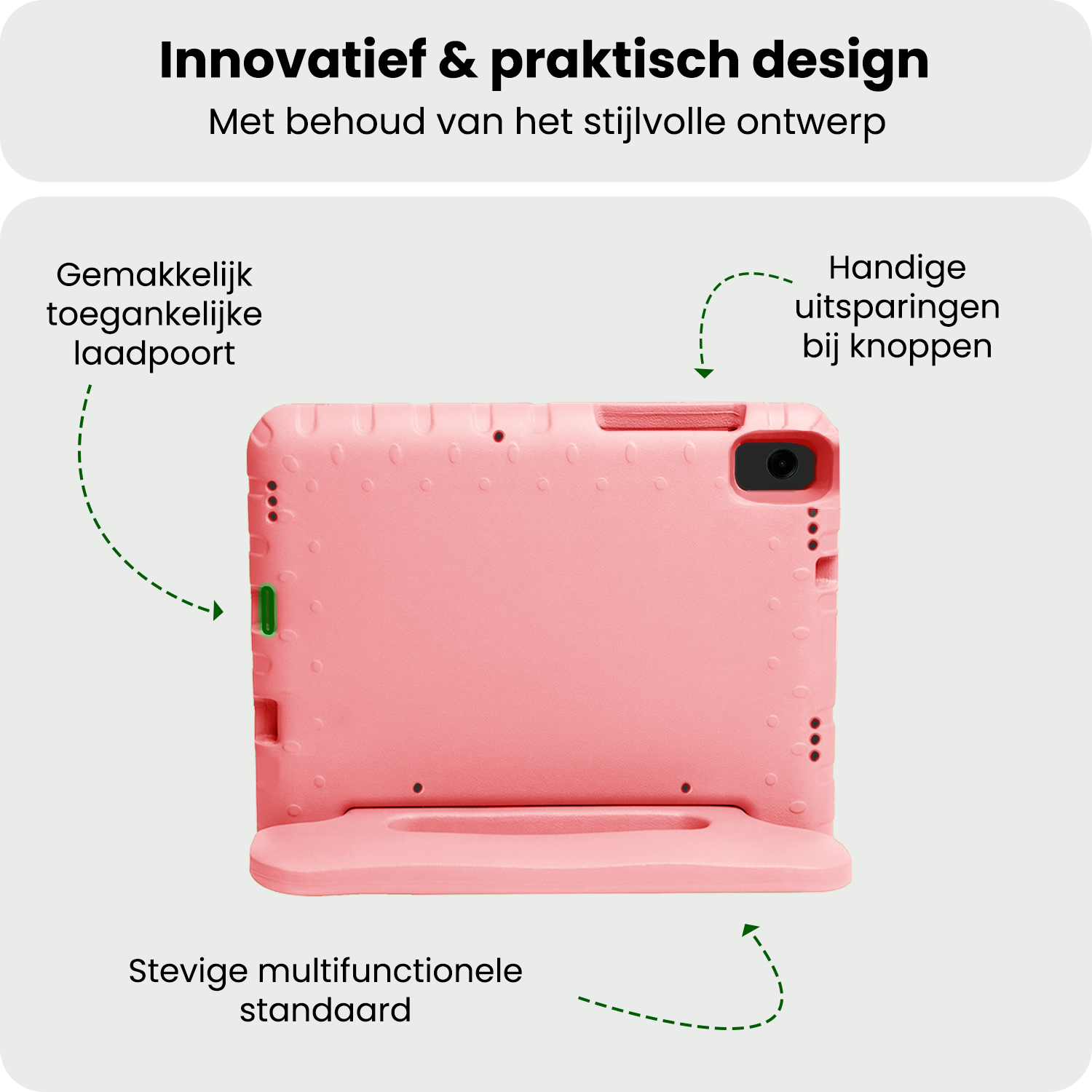 BASEY. BASEY. Samsung Galaxy Tab A9 Plus Kinderhoes Met 2x Screenprotector - Zalm