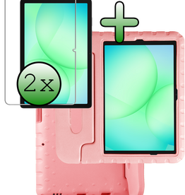 BASEY. BASEY. Samsung Galaxy Tab A9 Plus / A11 Plus Kinderhoes Met 2x Screenprotector - Zalm