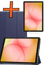 Nomfy Nomfy Samsung Galaxy Tab A11 Plus Hoes Met Screenprotector - Donkerblauw