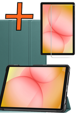 Nomfy Nomfy Samsung Galaxy Tab A11 Plus Hoes Met Screenprotector - Donkergroen