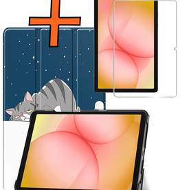 Nomfy Nomfy Samsung Galaxy Tab A11 Plus Hoes Met Screenprotector - Kat