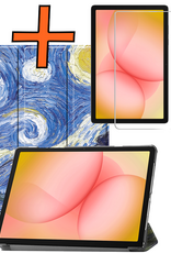 Nomfy Nomfy Samsung Galaxy Tab A11 Plus Hoes Met Screenprotector - Sterrenhemel