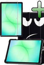 BASEY. Hoesje Geschikt voor Samsung Galaxy Tab A9 Plus Hoes Case Tablet Hoesje Tri-fold Met Screenprotector - Hoes Geschikt voor Samsung Tab A9 Plus Hoesje Hard Cover Bookcase Hoes - Don't Touch Me