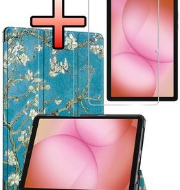 NoXx NoXx Samsung Galaxy Tab A11 Plus Hoes Met Screenprotector - Bloesem