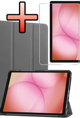 NoXx NoXx Samsung Galaxy Tab A11 Plus Hoes Met Screenprotector - Grijs