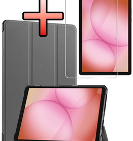 NoXx NoXx Samsung Galaxy Tab A11 Plus Hoes Met Screenprotector - Grijs