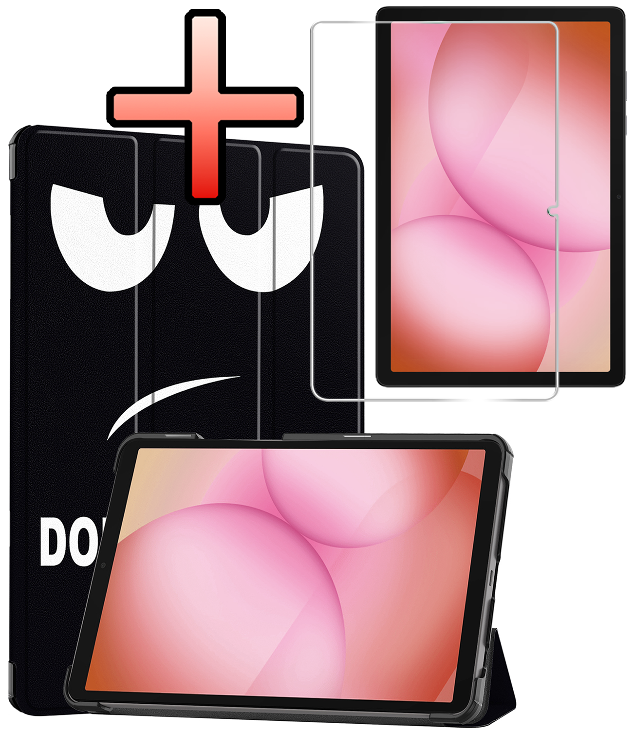 NoXx NoXx Samsung Galaxy Tab A11 Plus Hoes Met Screenprotector - Don't touch me