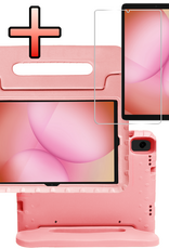 NoXx NoXx Samsung Galaxy Tab A11 Plus Kinderhoes Met Screenprotector - Zalm