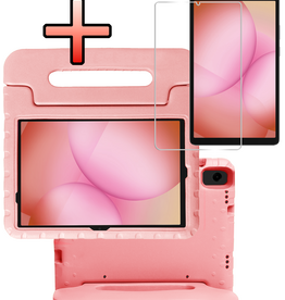 NoXx NoXx Samsung Galaxy Tab A11 Plus Kinderhoes Met Screenprotector - Zalm