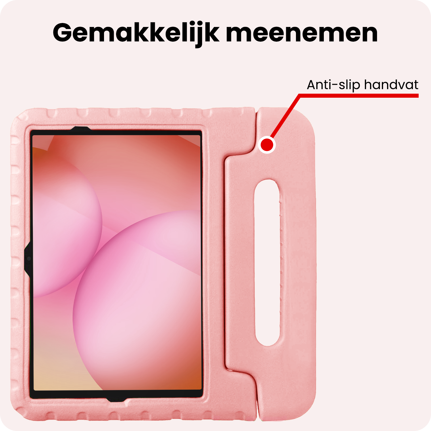 NoXx NoXx Samsung Galaxy Tab A11 Plus Kinderhoes Met Screenprotector - Zalm