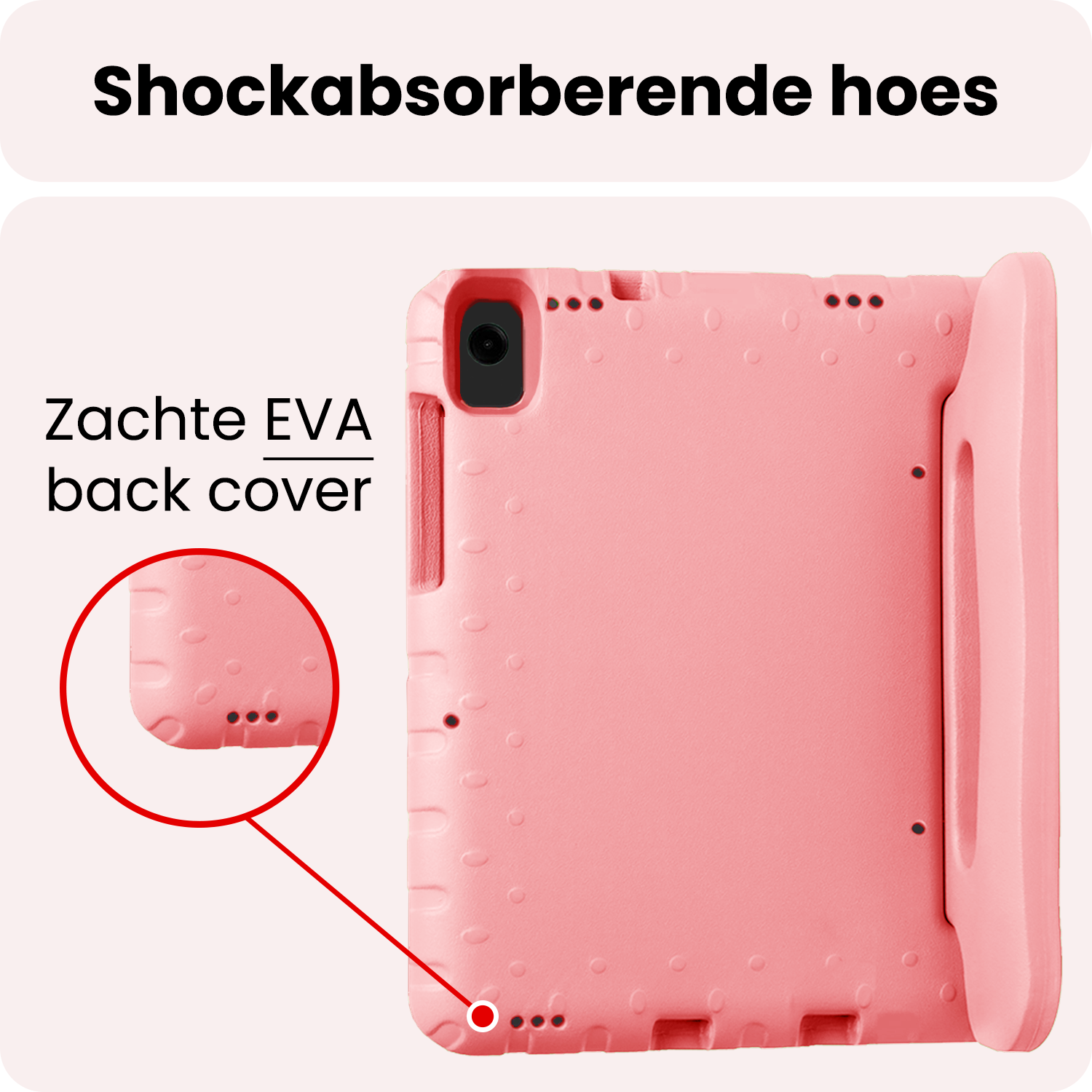 NoXx NoXx Samsung Galaxy Tab A11 Plus Kinderhoes Met Screenprotector - Zalm