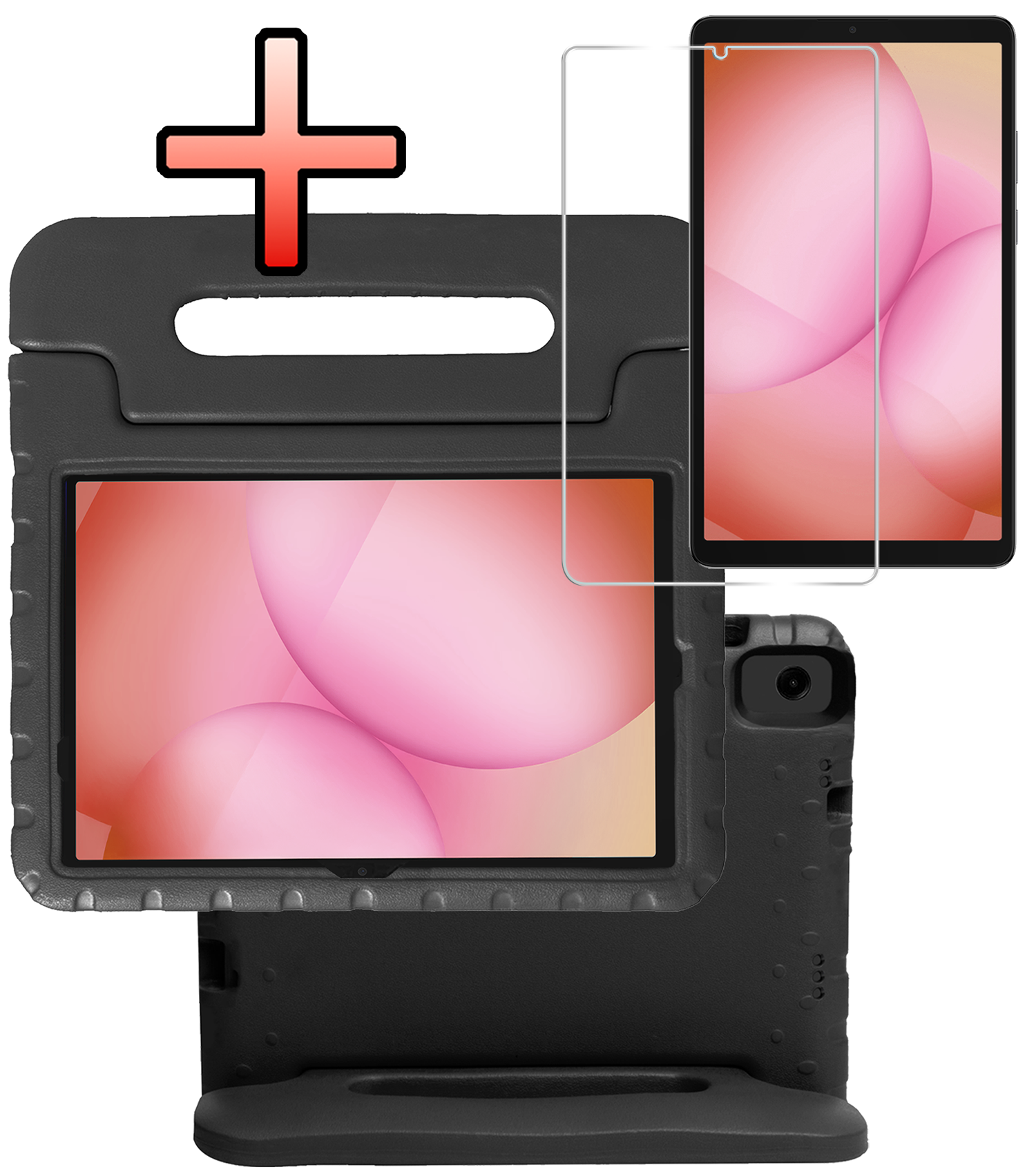 NoXx NoXx Samsung Galaxy Tab A11 Plus Kinderhoes Met Screenprotector - Zwart