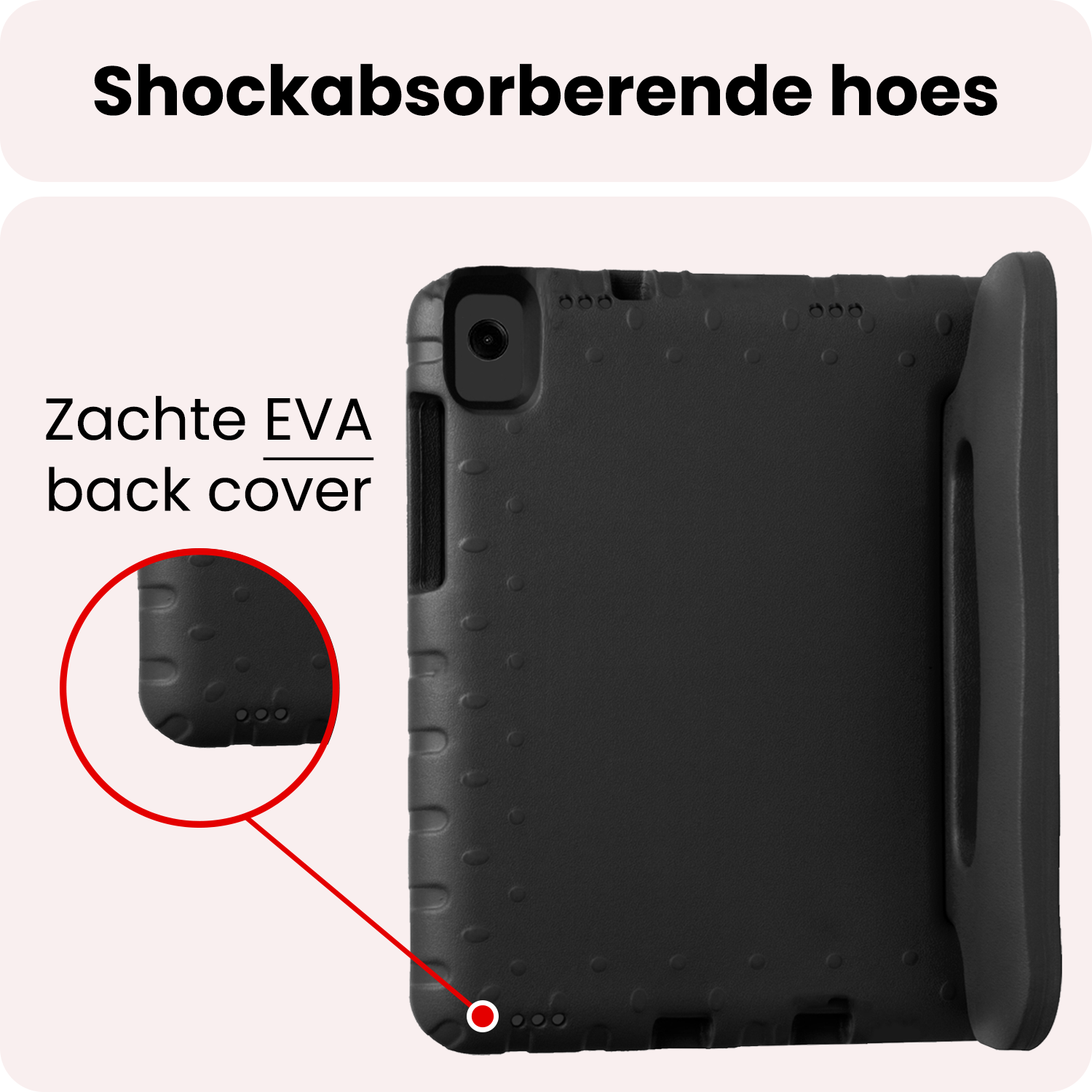 NoXx NoXx Samsung Galaxy Tab A11 Plus Kinderhoes Met Screenprotector - Zwart