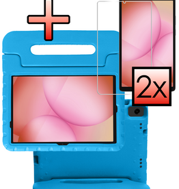 NoXx NoXx Samsung Galaxy Tab A11 Plus Kinderhoes Met 2x Screenprotector - Blauw