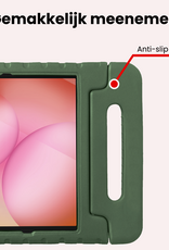 NoXx NoXx Samsung Galaxy Tab A11 Plus Kinderhoes Met 2x Screenprotector - Donkergroen