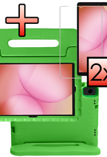 NoXx NoXx Samsung Galaxy Tab A11 Plus Kinderhoes Met 2x Screenprotector - Groen