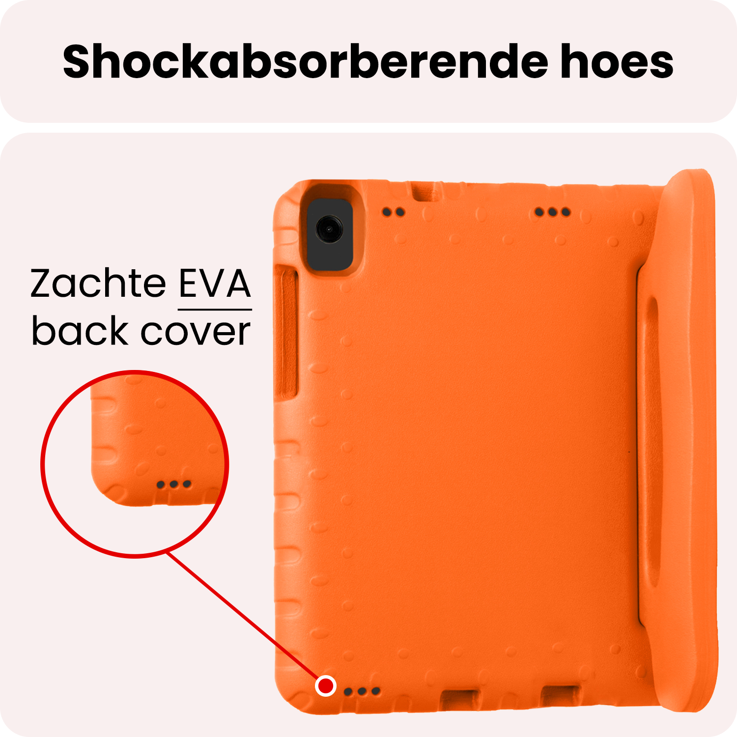 NoXx NoXx Samsung Galaxy Tab A11 Plus Kinderhoes Met 2x Screenprotector - Oranje