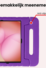 NoXx NoXx Samsung Galaxy Tab A11 Plus Kinderhoes Met 2x Screenprotector - Paars