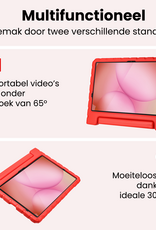 NoXx NoXx Samsung Galaxy Tab A11 Plus Kinderhoes Met 2x Screenprotector - Rood
