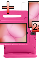 NoXx NoXx Samsung Galaxy Tab A11 Plus Kinderhoes Met 2x Screenprotector - Roze