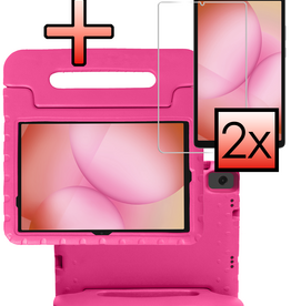 NoXx NoXx Samsung Galaxy Tab A11 Plus Kinderhoes Met 2x Screenprotector - Roze