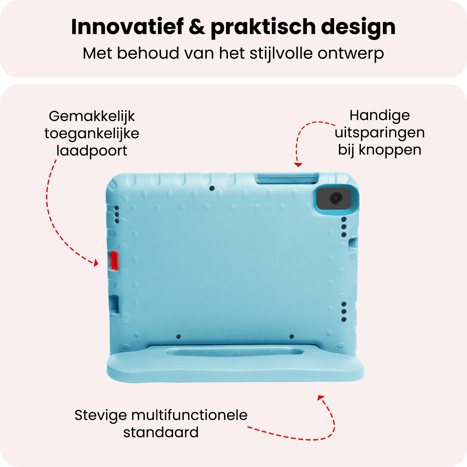 NoXx NoXx Samsung Galaxy Tab A11 Plus Kinderhoes Met 2x Screenprotector - Sky