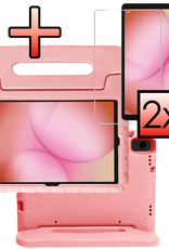 NoXx NoXx Samsung Galaxy Tab A11 Plus Kinderhoes Met 2x Screenprotector - Zalm