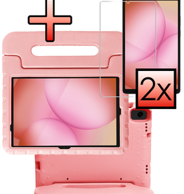 NoXx NoXx Samsung Galaxy Tab A11 Plus Kinderhoes Met 2x Screenprotector - Zalm