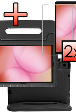 NoXx NoXx Samsung Galaxy Tab A11 Plus Kinderhoes Met 2x Screenprotector - Zwart