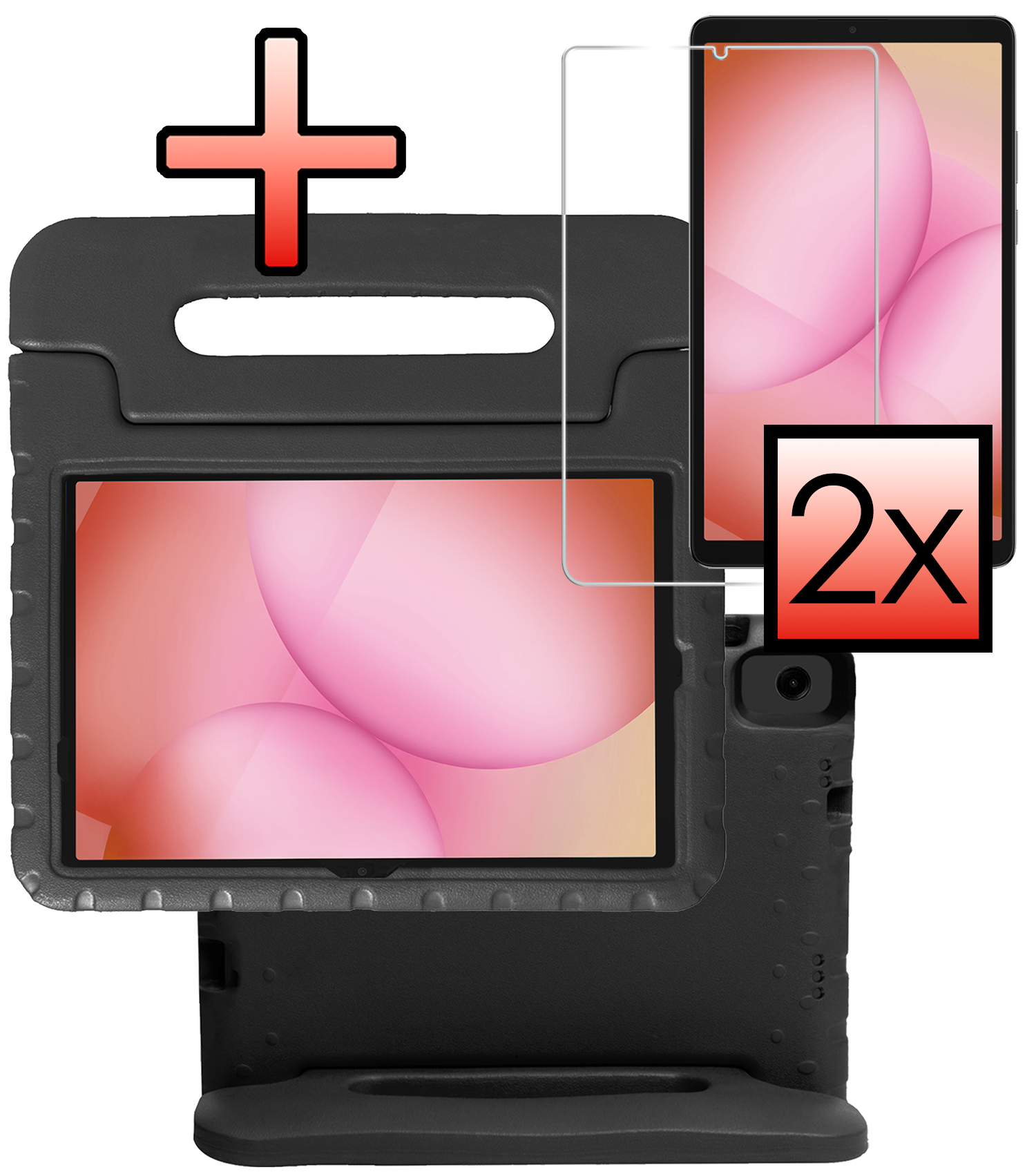 NoXx NoXx Samsung Galaxy Tab A11 Plus Kinderhoes Met 2x Screenprotector - Zwart