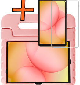 Nomfy Nomfy Samsung Galaxy Tab A11 Plus Kinderhoes Met Screenprotector - Zalm