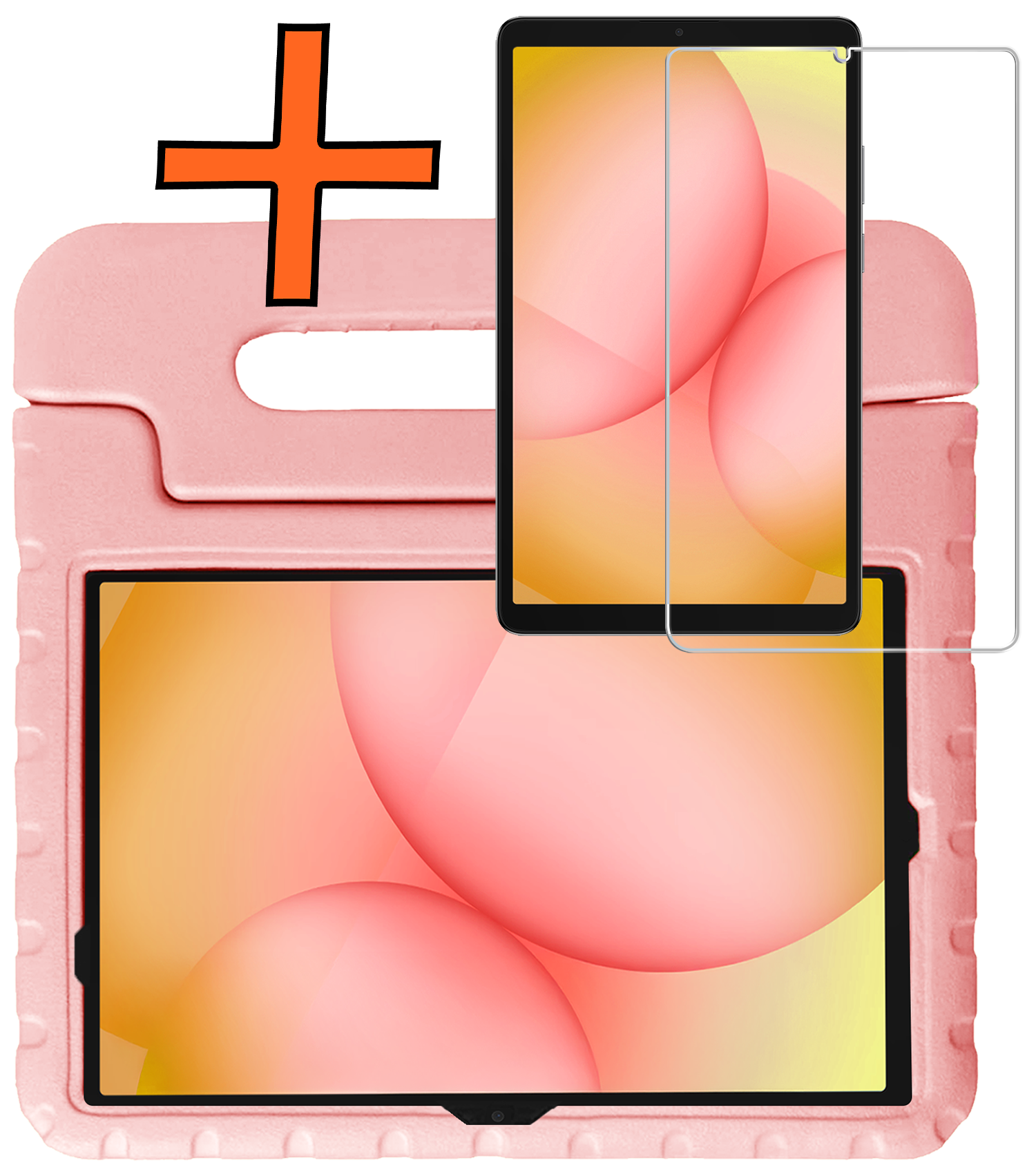 Nomfy Nomfy Samsung Galaxy Tab A11 Plus Kinderhoes Met Screenprotector - Zalm