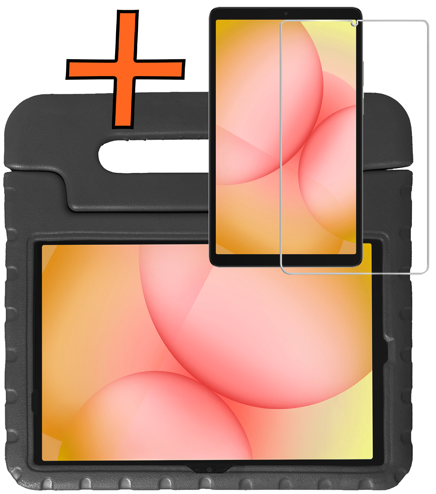 Nomfy Nomfy Samsung Galaxy Tab A11 Plus Kinderhoes Met Screenprotector - Zwart