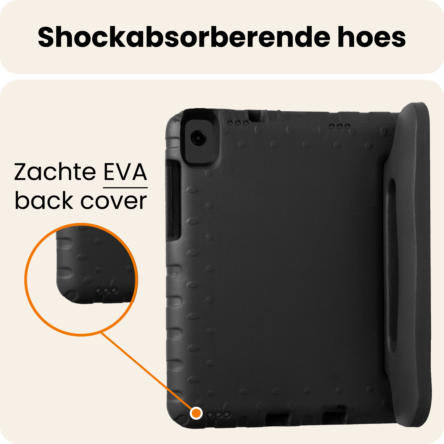 Nomfy Nomfy Samsung Galaxy Tab A11 Plus Kinderhoes Met Screenprotector - Zwart