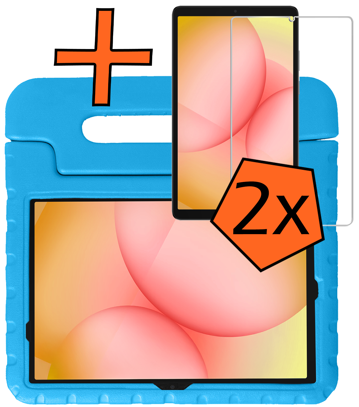 Nomfy Nomfy Samsung Galaxy Tab A11 Plus Kinderhoes Met 2x Screenprotector - Blauw