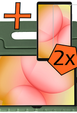 Nomfy Nomfy Samsung Galaxy Tab A11 Plus Kinderhoes Met 2x Screenprotector - Donkergroen