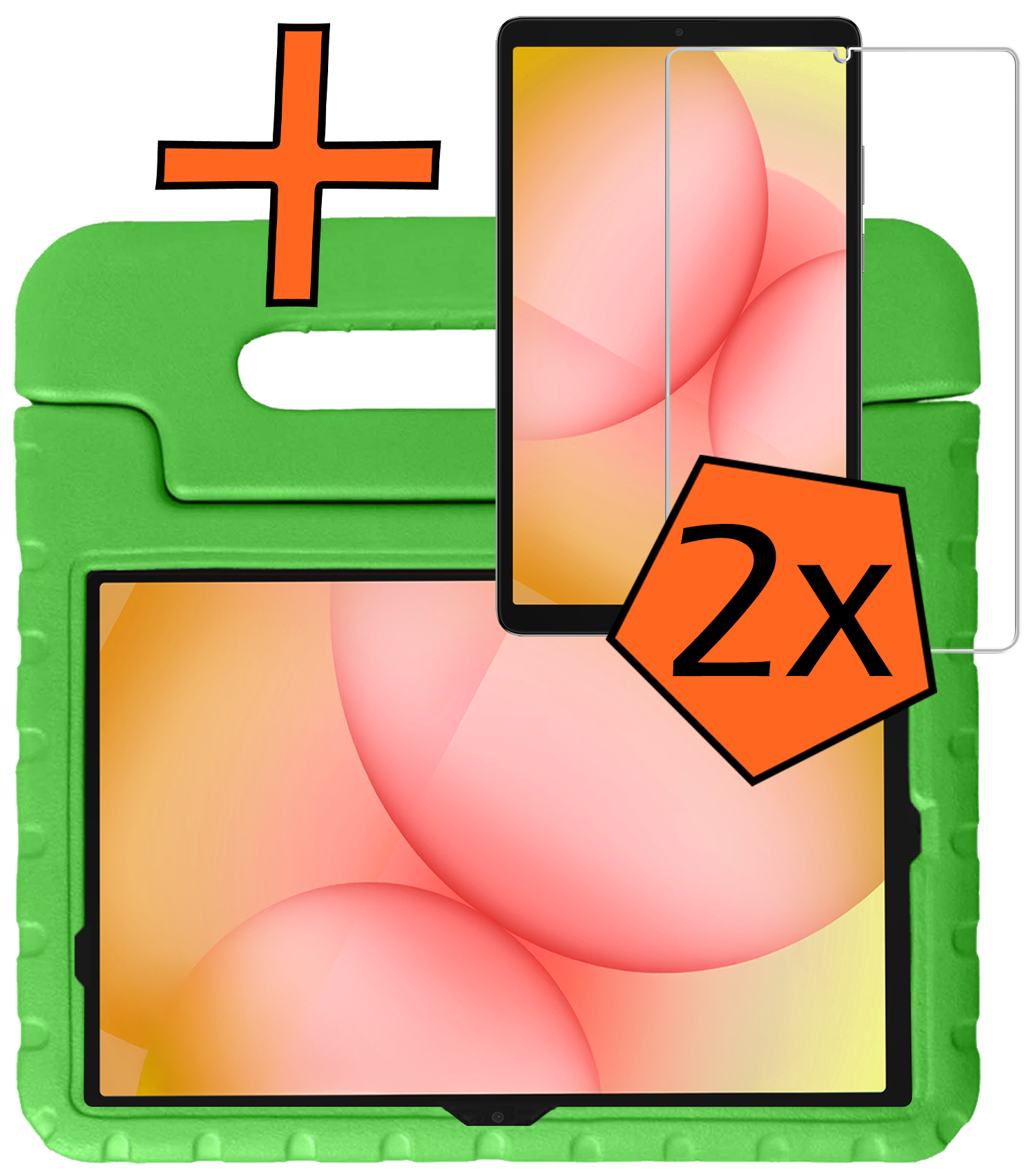 Nomfy Nomfy Samsung Galaxy Tab A11 Plus Kinderhoes Met 2x Screenprotector - Groen