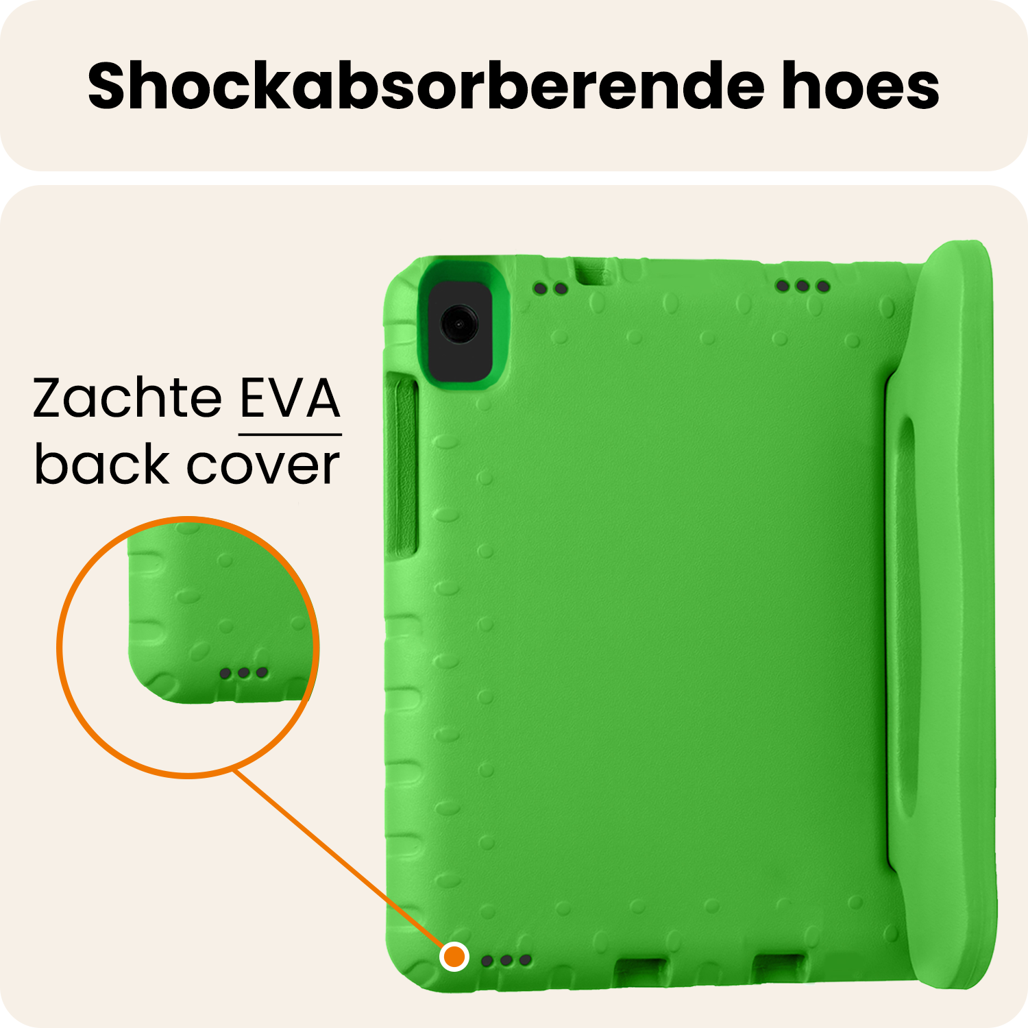 Nomfy Nomfy Samsung Galaxy Tab A11 Plus Kinderhoes Met 2x Screenprotector - Groen