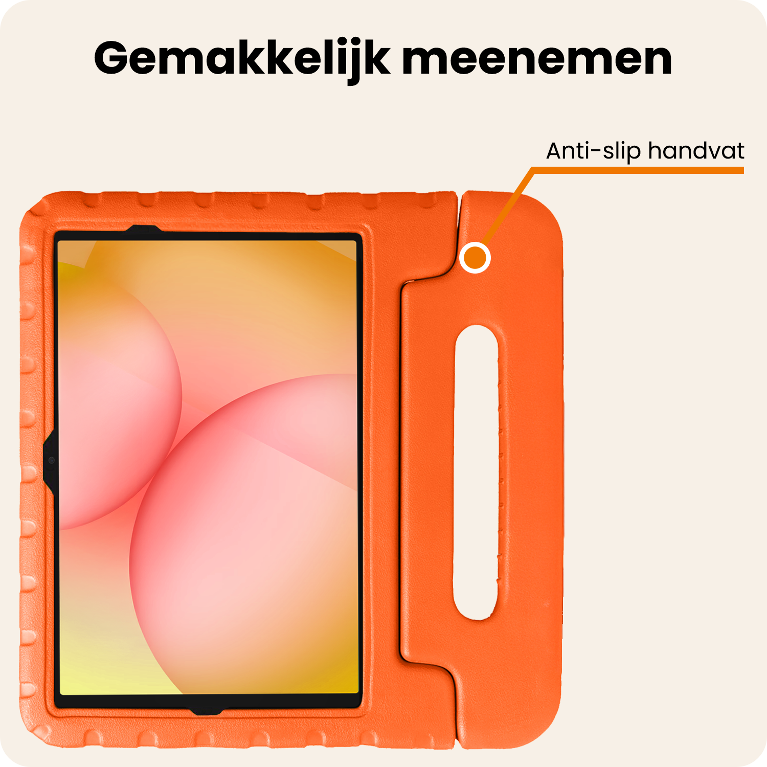 Nomfy Nomfy Samsung Galaxy Tab A11 Plus Kinderhoes Met 2x Screenprotector - Oranje